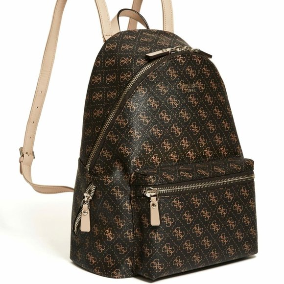 leeza logo print backpack